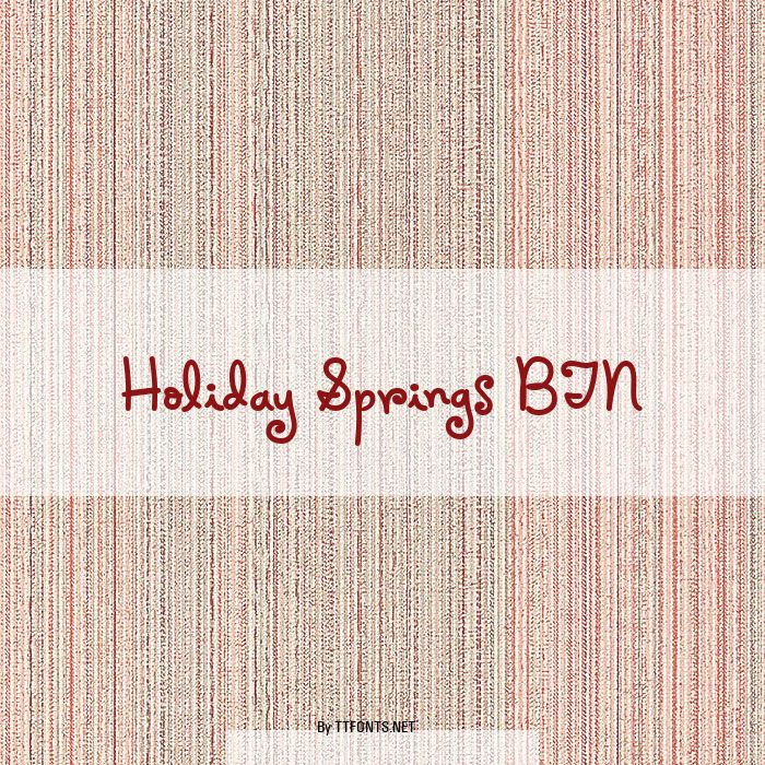 Holiday Springs BTN example
